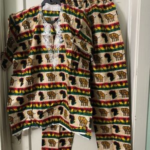 Colorful Pajamas with Elephant Print